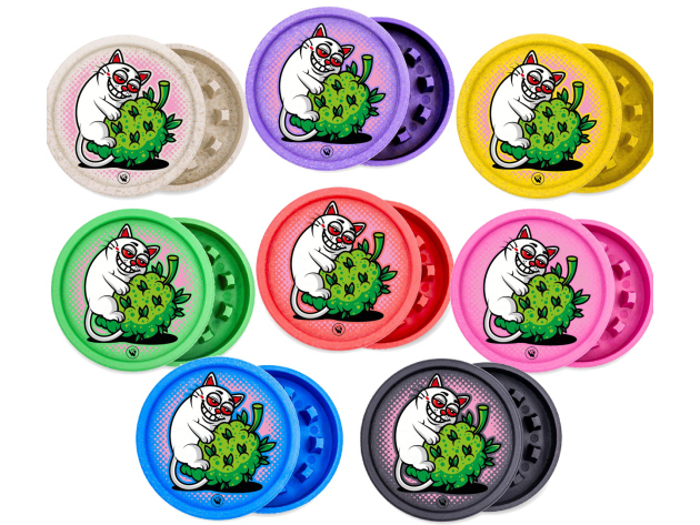 Hemp Grinder "420 Catz "; 8-fach sortiert; 2-tlg.; Ø 55 mm, einzeln