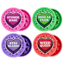 Hemp Grinder &quot;420 Hearts&quot;; 4-fach sortiert;...