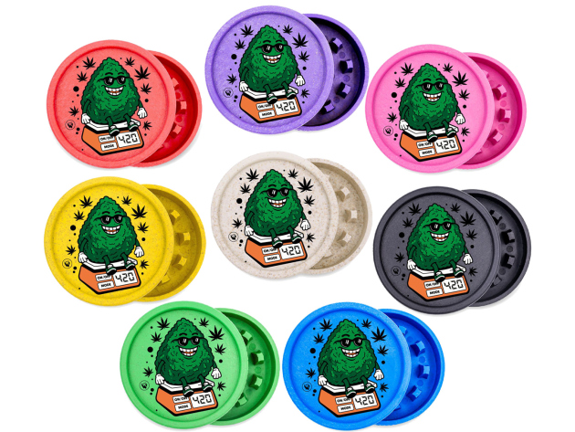 Hemp Grinder "420 Bud Buddies"; 8-fach sortiert; 2-tlg.; Ø 55 mm, einzeln