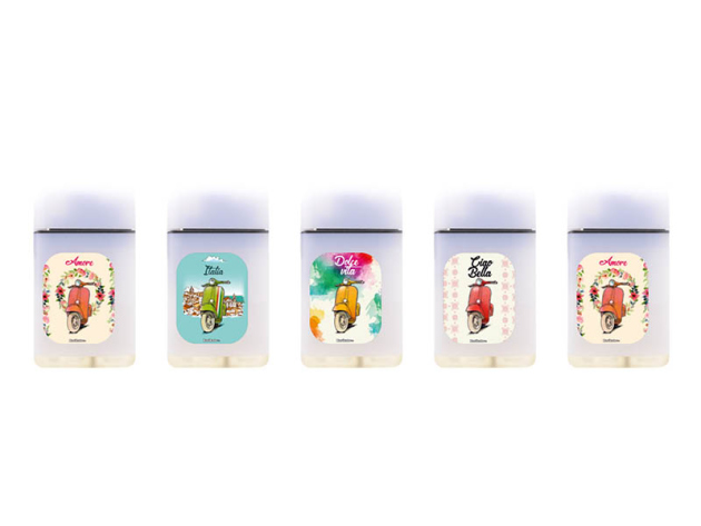 Sturmfeuerzeug "SCOOTER" weiß, Jetflamme, 5-fach sortiert, 25er Display