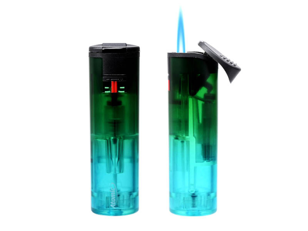 Sturmfeuerzeug "ROUND" bunt, Jetflamme, 5-fach sortiert, 25er Display