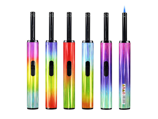 Stabfeuerzeug "OVAL LUXURY" Turboflamme, 5-fach sortiert; 25er Display