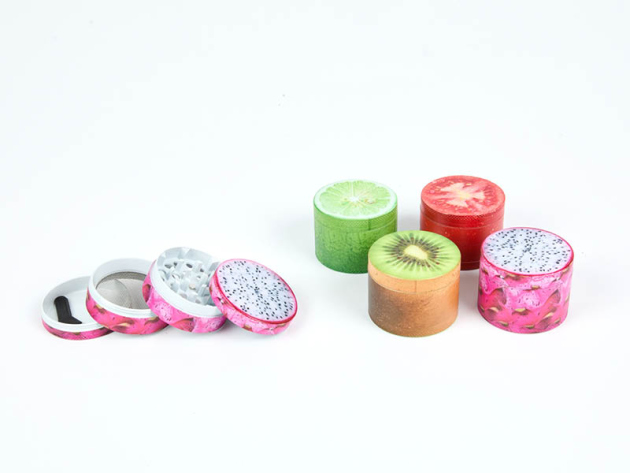 Grinder "3D Fruits" 4-tlg., Ø 50 mm, 4-fach sortiert, einzeln