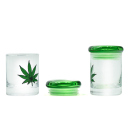 Glas Aufbewahrungsbehälter "Leaf Design" 30Z, 12er Display