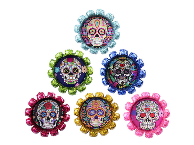 Aschenbecher "Flower Shape mit Skullt" ø 75mm, 6er Display