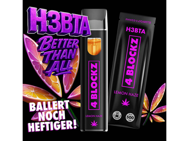 4 Blockz H3BTA - Lemon Haze - E-Shisha - 1 ml - H3 95 %