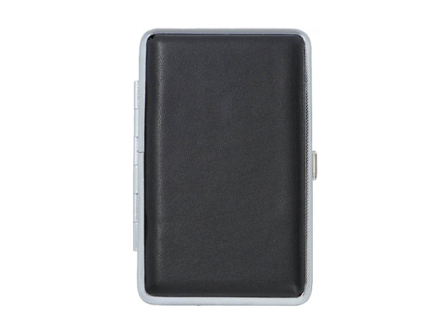 Zigarettenetuis "Slim" schwarz, für 20 Zig., mit Gummiband