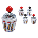 Aschenbecher "Poker" 9x16 cm, 4-fach sortiert,...