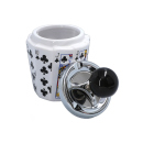 Aschenbecher "Poker" 9x16 cm, 4-fach sortiert, einzeln