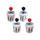 Aschenbecher "Poker" 9x16 cm, 4-fach sortiert, einzeln