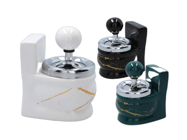 Aschenbecher "Keramik-WC" 10,5x13,5 cm