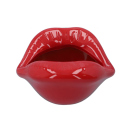Aschenbecher "Lippen" rot