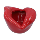 Aschenbecher "Lippen" rot