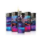 Elektrofeuerzeuge "Night Speed"; 5-fach sortiert; 50er Display