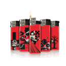 Elektrofeuerzeuge "Lost Face"; 5-fach sortiert; 50er Display