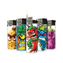 Elektrofeuerzeuge "Fruit Fight"; 5-fach sortiert; 50er Display