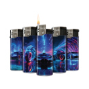 Elektrofeuerzeuge "Drive Glow"; 5-fach sortiert; 50er Display