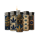 Elektrofeuerzeuge "Weed Style"; 5-fach sortiert; 50er Display