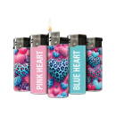 Elektrofeuerzeuge "Pink & Blue"; 5-fach...