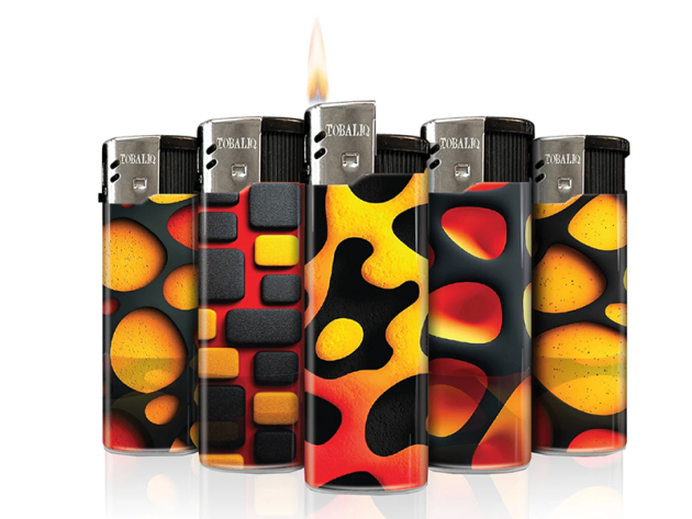 Elektrofeuerzeuge "Heat Flow"; 5-fach sortiert; 50er Display