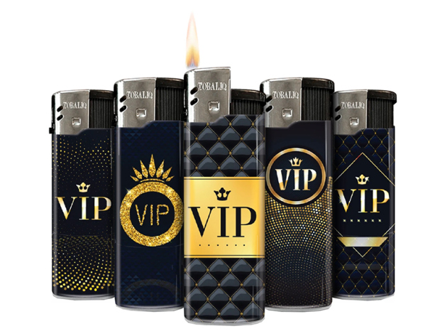 Elektrofeuerzeuge "VIP Life"; 5-fach sortiert; 50er Display