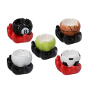 Aschenbecher "Hand mit Ball" 8x7 cm, 5-fach sortiert, einzeln