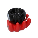 Aschenbecher "Hand mit Ball" 8x7 cm, 5-fach sortiert, einzeln