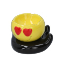 Aschenbecher "Lächeln auf der Hand" 6,5x7 cm, 5-fach sortiert, einzeln