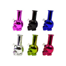 Glasbong "Skull" Metall, Höhe 16 cm;...