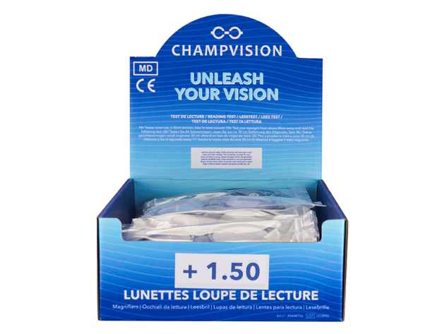 Lesebrillen (+ 1,50) versch. Farben, 24er Display