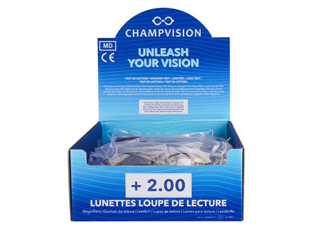 Lesebrillen (+ 2,00) versch. Farben, 24er Display