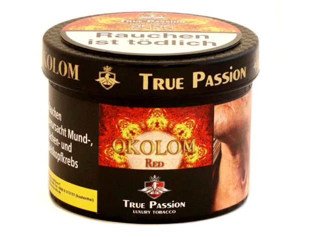True Passion Tobacco - Okolom Red (Limette, Erdbeere, Drachenfrucht, Holunder) - 200g