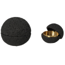 Aschenbecher "Stone Kugel", schwarz mit...