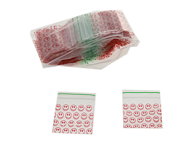 Polybeutel mit Smiley, 40 x 40 mm, 10 x 100er Packung