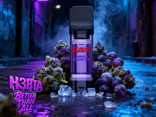 GZUZ - H3 POD - "Purple Grape Ice"  - 1ml   CRD