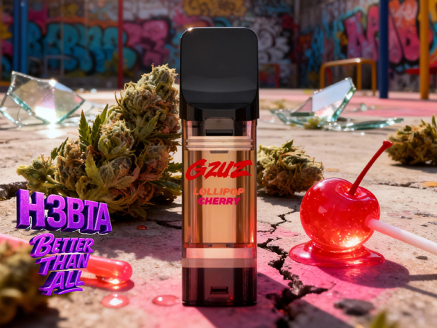 GZUZ - H3 POD - "Lollipop Cherry"  - 1ml   CRD