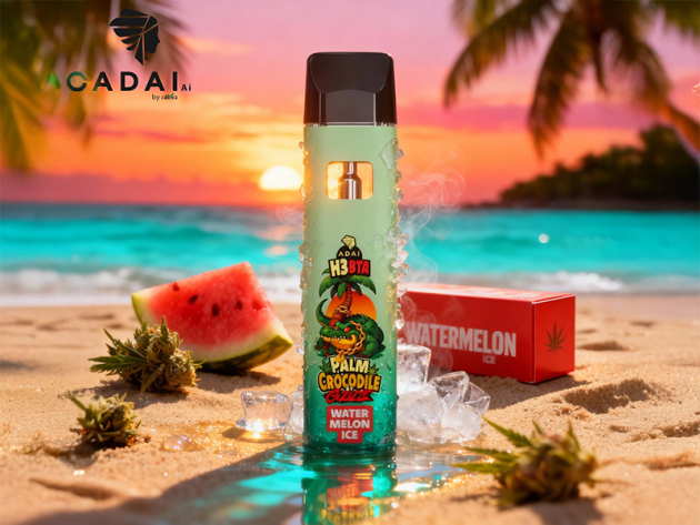 PALM Crocodile Vape - H3BTA - "Watermelon Ice"  - 1ml   CRD