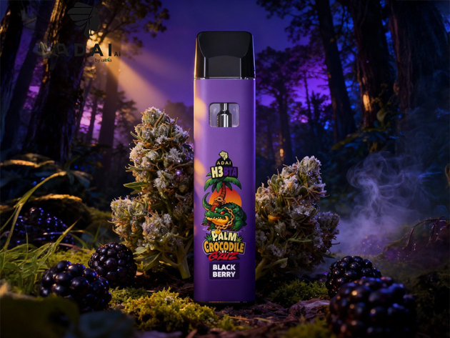 PALM Crocodile Vape - H3BTA - "Blackberry"  - 1ml   CRD