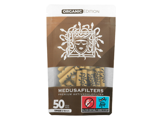 Medusafilters "Organic Edition", Ø 60 mm, Aktivkohlefilter ; 50er Pack