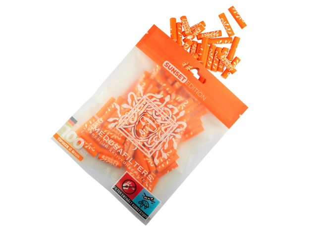 Medusafilters "Sunset Edition", Ø 60 mm, Aktivkohlefilter ; 100er Pack