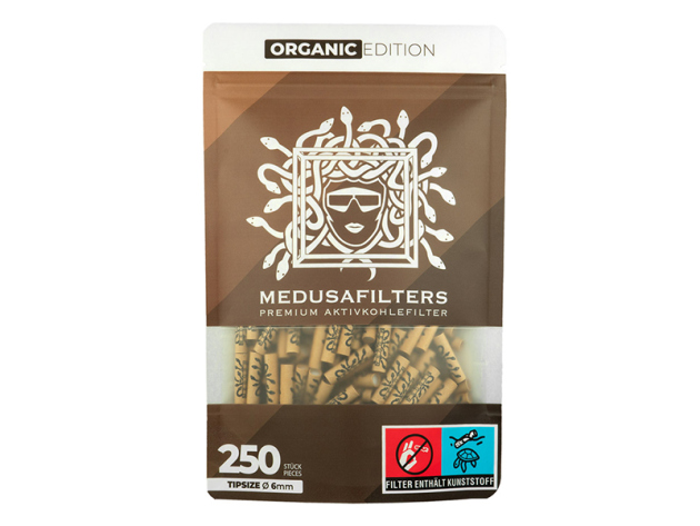 Medusafilters "Organic Edition", Ø 60 mm, Aktivkohlefilter ;  250er Pack