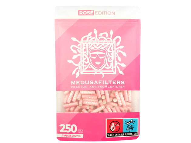 Medusafilters "Rosé Edition", Ø 60 mm, Aktivkohlefilter ;  250er Pack