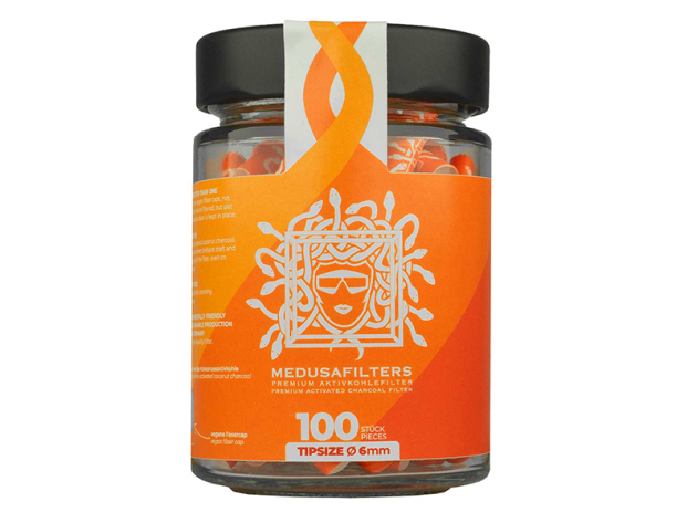 Medusafilters "Sunset Edition", Ø 60 mm, Aktivkohlefilter ; 100er Glas