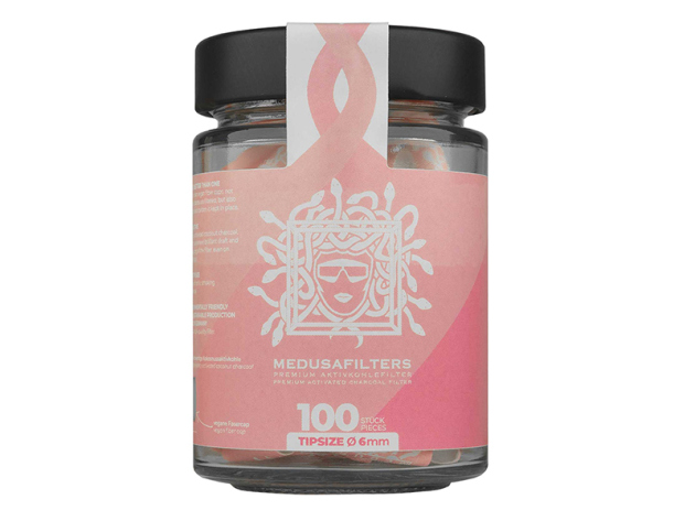 Medusafilters "Rosé Edition", Ø 60 mm, Aktivkohlefilter ; 100er Glas