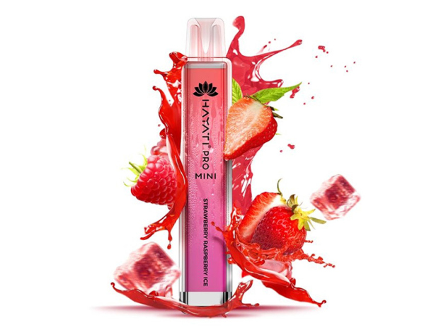Hayati Pro Mini 800 - Strawberry Raspberry Ice (Erdbeere, Himbeere, Eis) - Vape - 20mg - 800 Züge