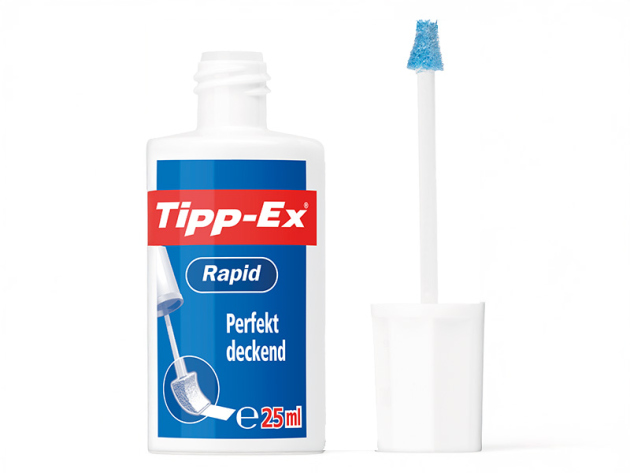 BIC - Tipp-Ex Korrekturflüssigkeit "Rapid"; weiß, 25 ml; 12er Pack