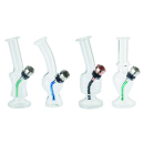 Glasbong"Mini Tranzparent", 12,5cm, 4-fach sortiert, 12er Display