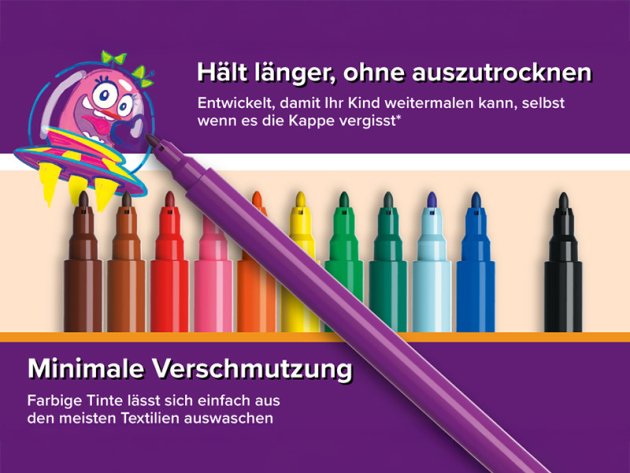 BIC - Filzstift "Visa", farbig sortiert, 18er Pack
