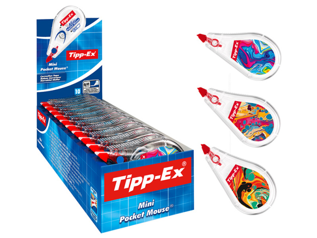 BIC - Tipp-Ex - Korrekturroller "Mini Pocket Mouse Dekor", 3-fach sortiert, 10er Display