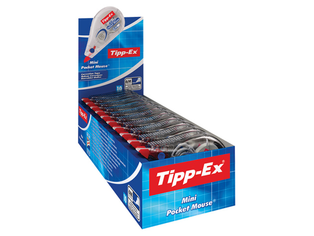 BIC - Tipp-Ex - Korrekturroller "Mini Pocket Mouse", 10er Display